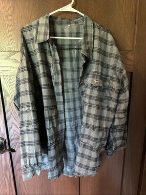 Casual women’s Gray Plaid Button-Up Jacket